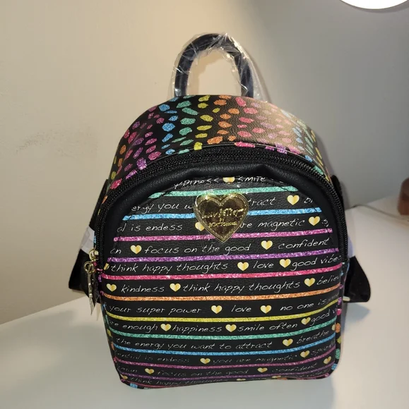 Betsey Johnson | Bags | Betsey Johnson Mini Rainbow Backpack  display picture 3